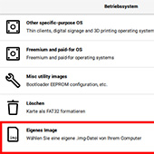 Raspi Imager image selection
